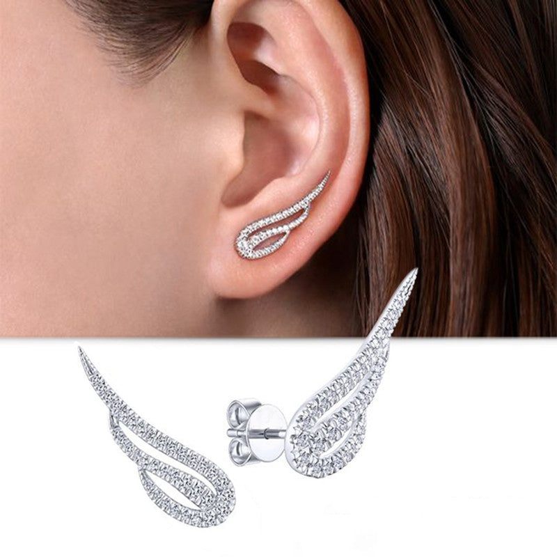 Angel Wings CZ Earrings