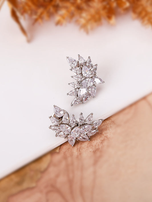 CZ Cluster Earrings